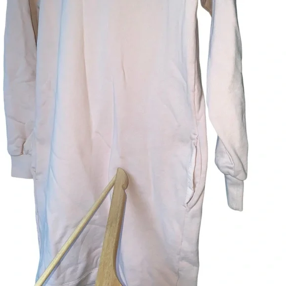 Everlane The Classic French Terry Pink Sweater Dress w/ Pockets Women's Medium - Picture 2 of 6